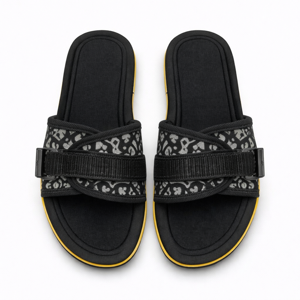 Quality black Sandal with Adjustable Straps